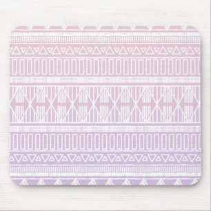 Alfombrilla De Ratón Púrpura rosado tribal pastel