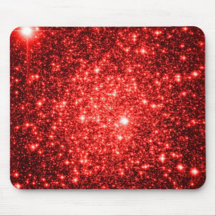 Alfombrilla De Ratón purpurina astral rojo