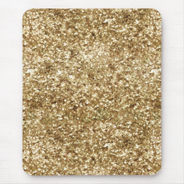 Alfombrilla De Ratón Purpurina de Confetti Gold (Frente)