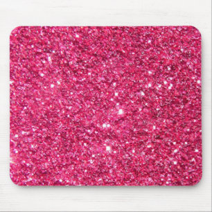 Alfombrilla De Ratón Purpurina de las rosas fuertes del encanto