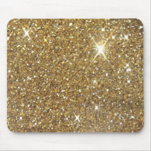 Alfombrilla De Ratón Purpurina de lujo del oro - imagen impresa