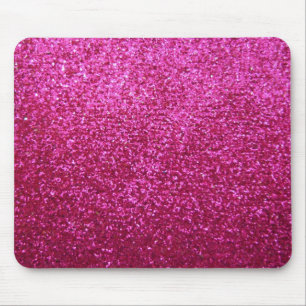 Alfombrilla De Ratón Purpurina Faux Hot Pink