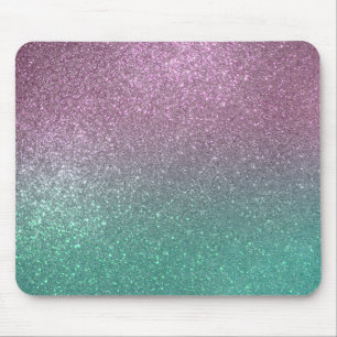 Alfombrilla De Ratón Purpurina Ombre De Parking Verde Rosa De Sirena