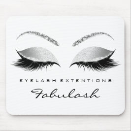 Alfombrilla De Ratón Purpurina plateado Branding Beauty Gray White Lash