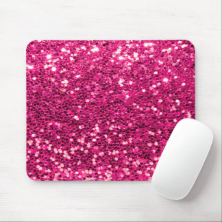 Alfombrilla De Ratón Purpurina Rosa Girly Modern Sparkle Bling Office