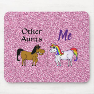 Alfombrilla De Ratón Purpurina rosa otras tetas de unicornio
