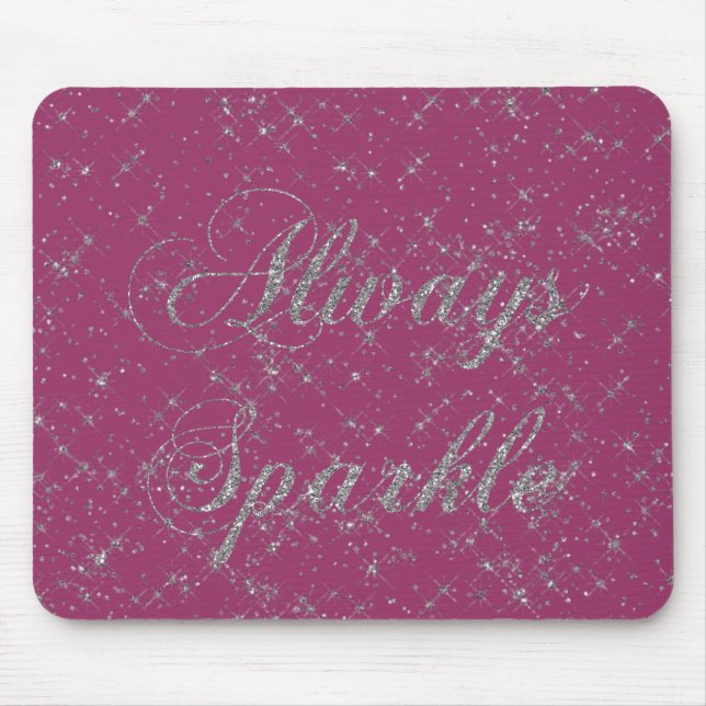 Alfombrilla De Ratón Purpurina Sparkle Silver (Frente)