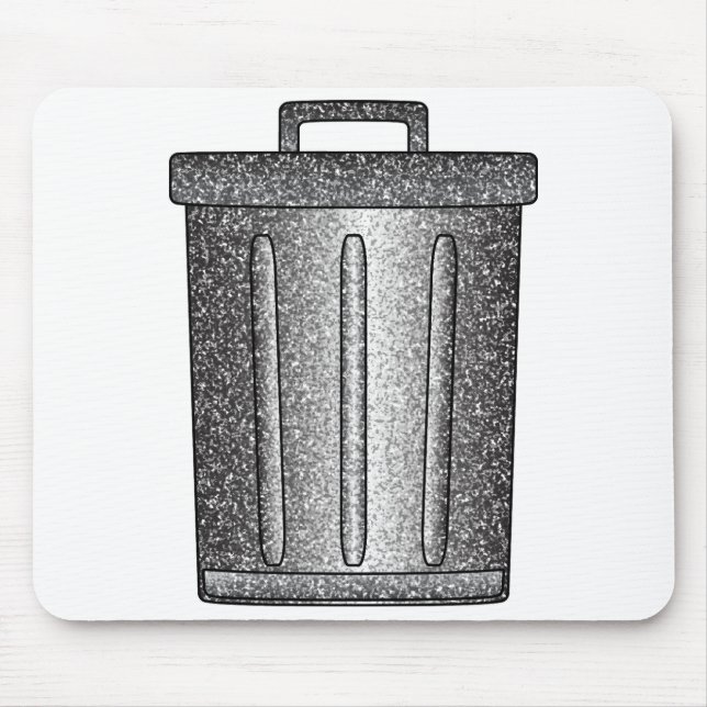 Alfombrilla De Ratón Purpurina Trash Can (Frente)
