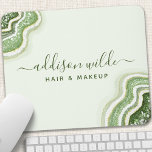 Alfombrilla De Ratón Purpurina verde esmeralda Agate Geode Luxe Moda<br><div class="desc">Almohadilla de ratón de Moda Geode Luxe,  Purpurina verde esmeralda Agate. Perfecto para maquilladores,  peluqueros,  cosmetólogos y más!</div>