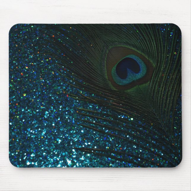 Alfombrilla De Ratón Purpurinoso Aqua Peacock (Frente)