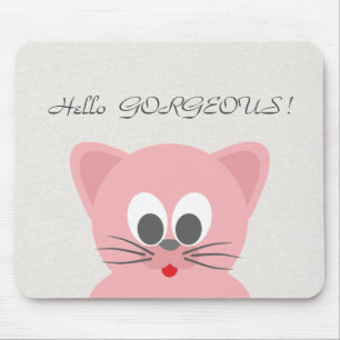 Alfombrilla De Ratón Purpurinoso de Gato caprichoso y caprichoso