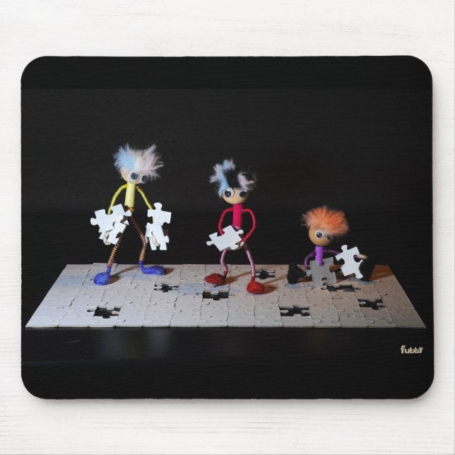 Alfombrilla De Ratón Puzzel humor met de Fubby's. (Frente)
