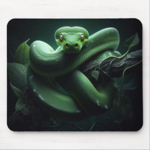 Alfombrilla De Ratón "Python de árbol verde"