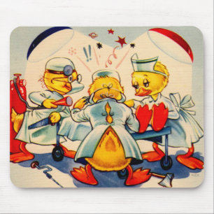 Alfombrilla De Ratón quack doctors and quack nurse medical ducks