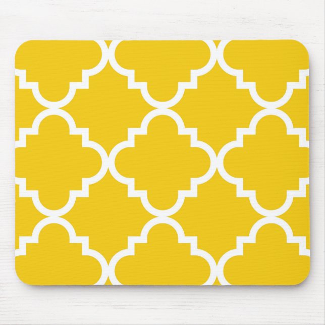 Alfombrilla De Ratón Quatrefoil Mousepad - amarillo (Frente)