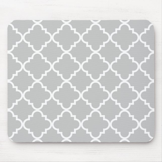 Alfombrilla De Ratón Quatrefoil Mousepad - gris (Frente)