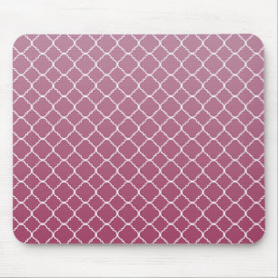 Alfombrilla De Ratón Quatrefoil rosa de ocmbre