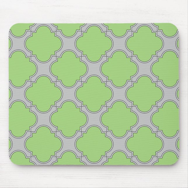 Alfombrilla De Ratón Quatrefoil verde (Frente)