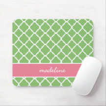 Quatrefoil verde | Pinta rosa y verde