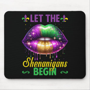 Alfombrilla De Ratón Que los Shenanigans comiencen el Mardi Gras Lips N