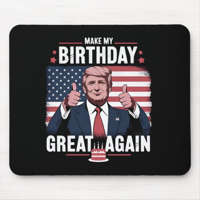 Alfombrilla De Ratón Que mi cumpleaños sea genial otra vez, Trump diver (Frente)