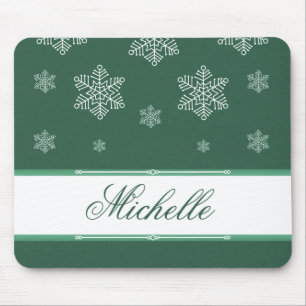 Alfombrilla De Ratón Que nieve Holiday Mousepad, verde