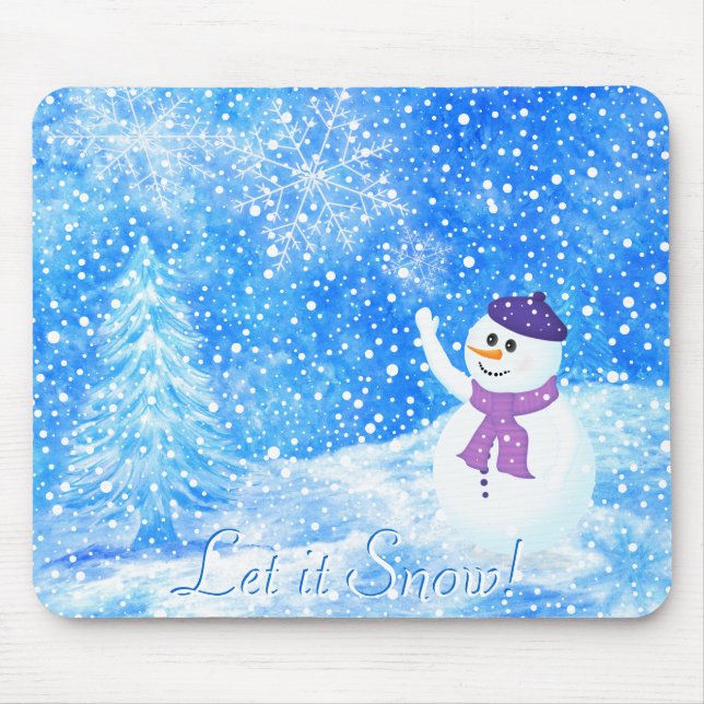 Alfombrilla De Ratón Que nieve Mousepad (Frente)