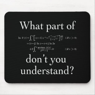 Alfombrilla De Ratón Qué parte… Blanco en oscuridad