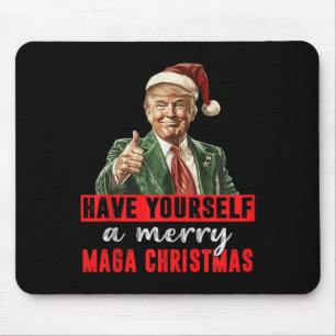 Alfombrilla De Ratón Que te tengas feliz Navidad Funny, Trump Christ