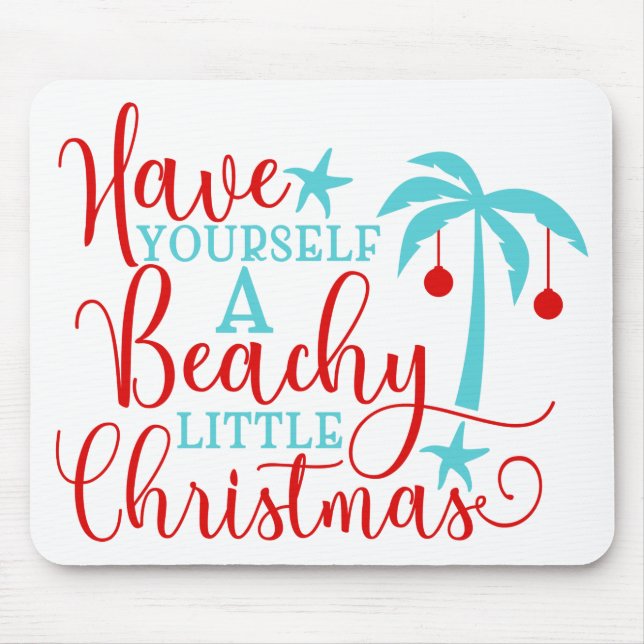 Alfombrilla De Ratón Que tengas pequeños Navidades de playa (Frente)