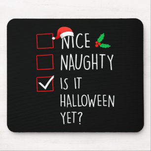 Alfombrilla De Ratón Qué travieso es Halloween pero Navidad familia