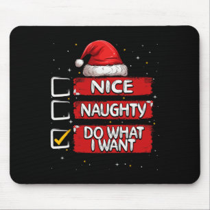 Alfombrilla De Ratón Qué travieso hacer lo que quiero Navidades Lista S