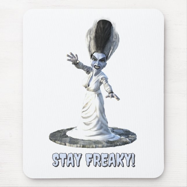 Alfombrilla De Ratón ¡Quédate freaky! Novia de Frankenstein (Frente)
