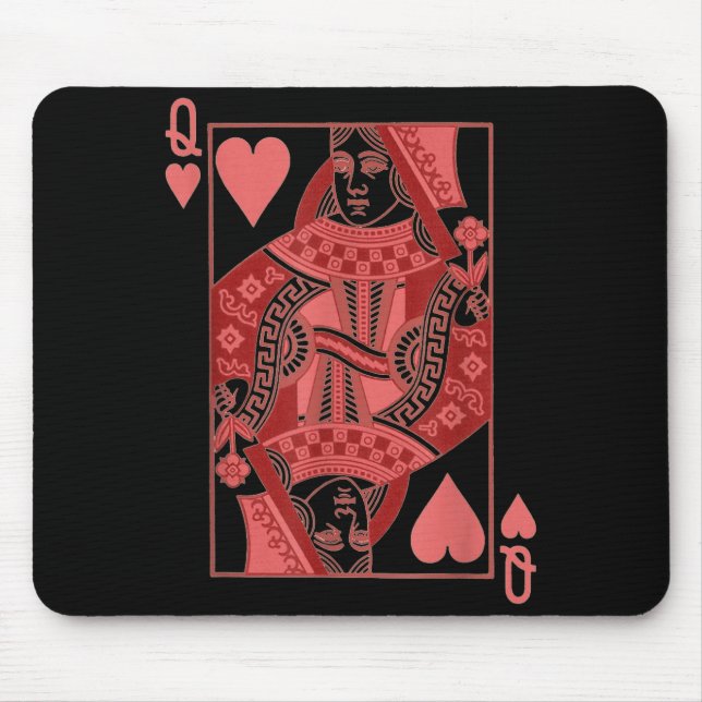 Alfombrilla De Ratón Queen Of Hearts Valentines Day Cool V-day Couple M (Frente)