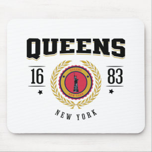 Alfombrilla De Ratón Queens New York 1683 Black