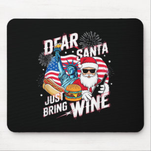 Alfombrilla De Ratón Querido Santa Trae Solo Vino Para Navidad