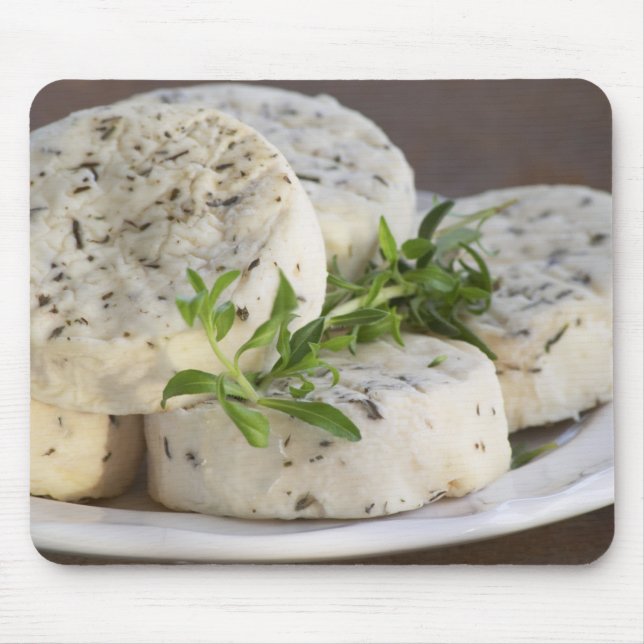 Alfombrilla De Ratón Queso de cabra francés - chèvre - con hierbas en u (Frente)