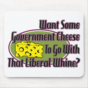 Alfombrilla De Ratón Queso del gobierno y gimoteo liberal