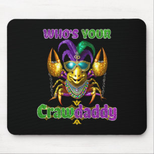 Alfombrilla De Ratón ¿Quién es tu Fiesta de cigalas Mardi Gras?