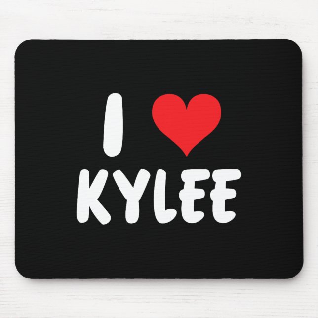 Alfombrilla De Ratón Quiero a Kylee - Corazón - Nombre  (Frente)
