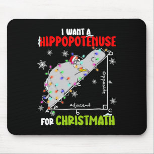 Alfombrilla De Ratón Quiero Hipopótamo Para Navidades Xmas Hippo Mat