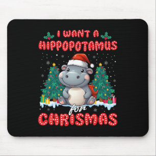 Alfombrilla De Ratón Quiero Hipopótamo Para Navidades Xmas Hippo Niño