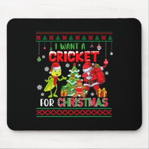 Alfombrilla De Ratón Quiero un grillo para la Navidad Dabbing Santa Cri