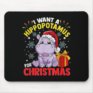 Alfombrilla De Ratón Quiero Un Hipopótamo Para Los Navidades