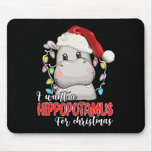 Alfombrilla De Ratón Quiero Un Hipopótamo Para Los Navidades Hippo Love