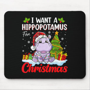 Alfombrilla De Ratón Quiero Un Hipopótamo Para Los Navidades Pajama Fun