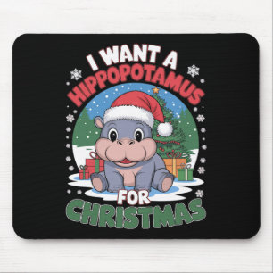 Alfombrilla De Ratón Quiero Un Hipopótamo Para Navidades Navidades Cuid