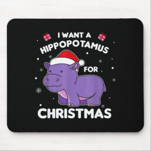 Alfombrilla De Ratón Quiero un Hiptamus para Navidad Caderas Dulces