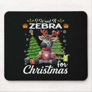 Alfombrilla De Ratón Quiero Una Cebra Para Los Navidades De Los Regalos