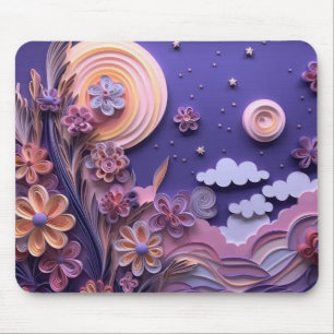 Alfombrilla De Ratón Quill de papel morado